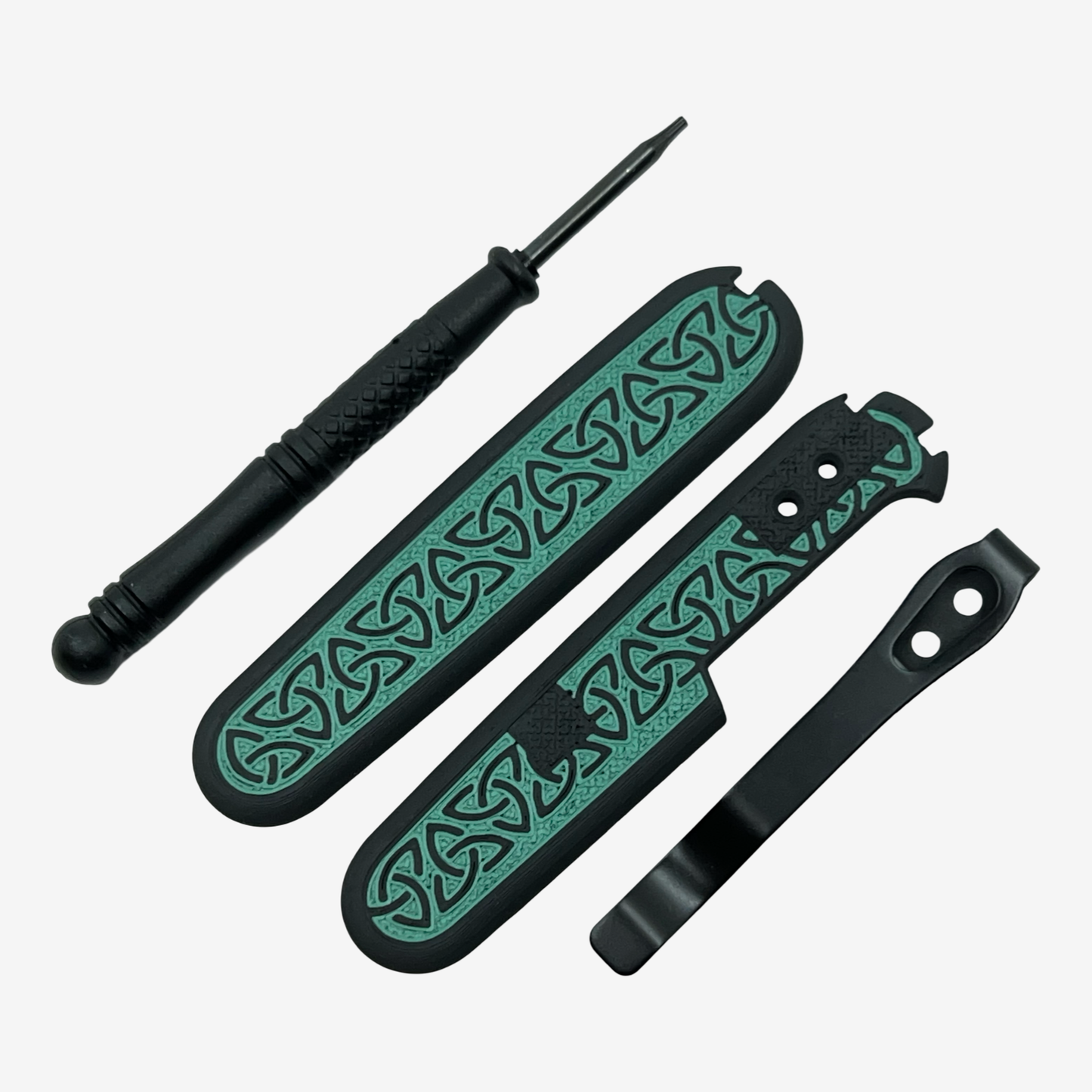Runic 91mm Plus Scales Set with Optional Pocket Clip for Victorinox SAKs