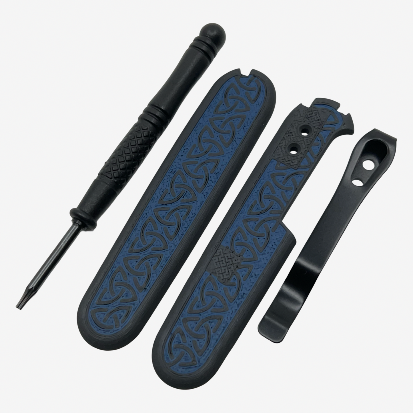 Runic 91mm Plus Scales Set with Optional Pocket Clip for Victorinox SAKs