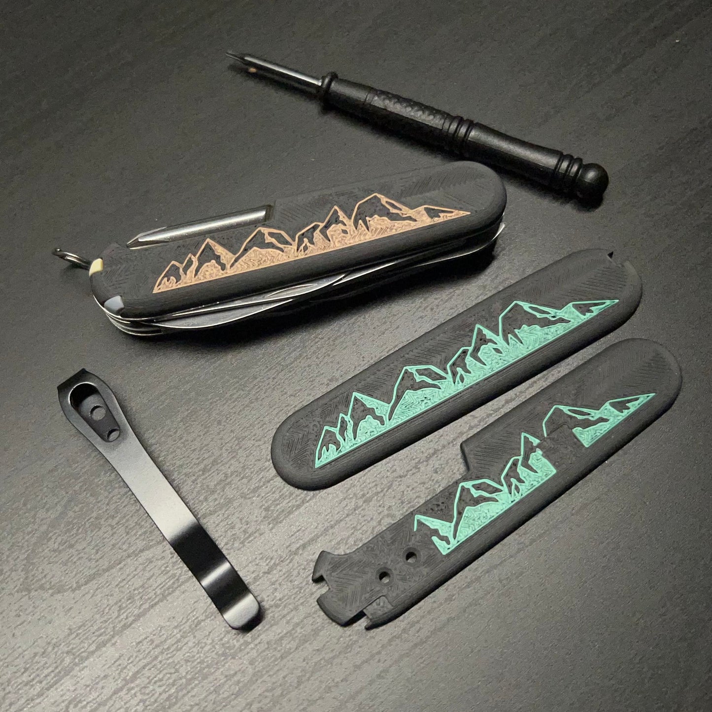 Summit Plus Scales Set for Victorinox SAKs with Optional Pocket Clip