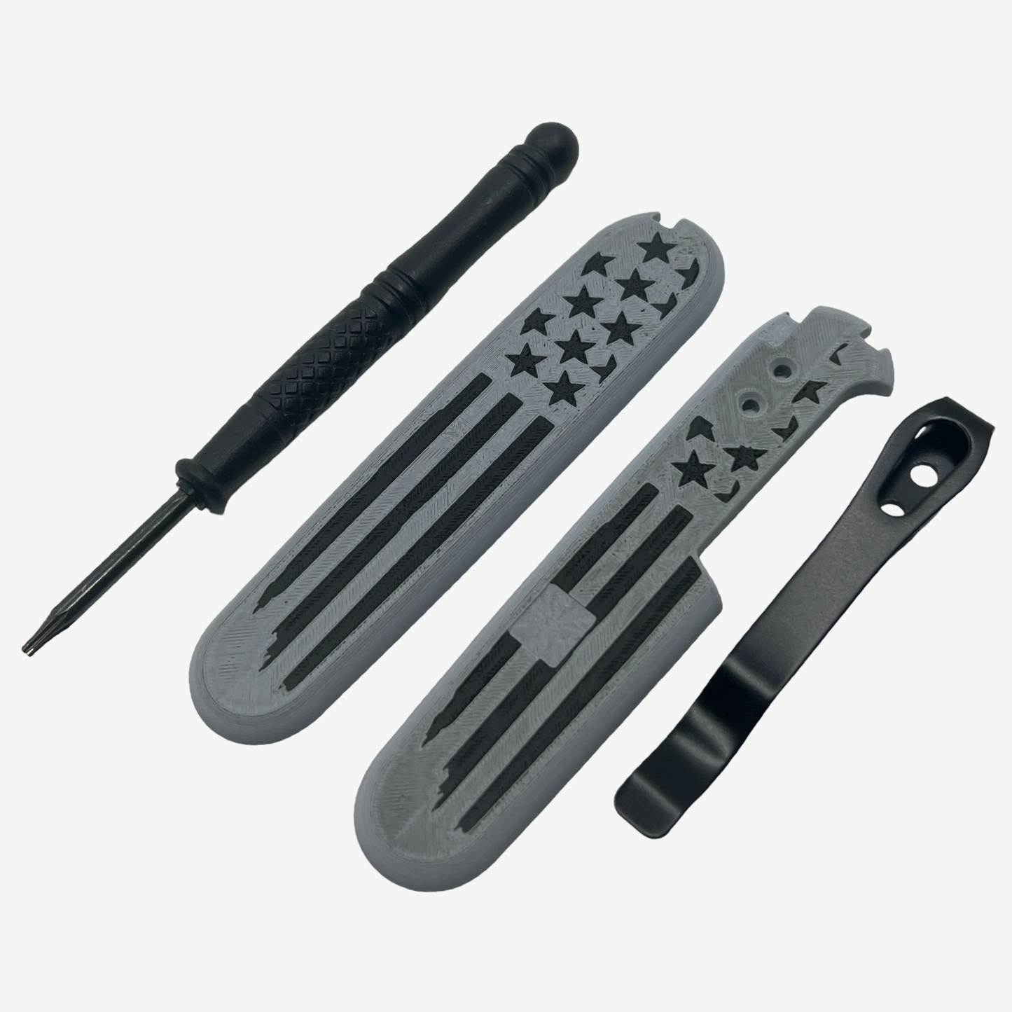 American Flag Plus Scales Set with Optional Pocket Clip for Victorinox SAKs