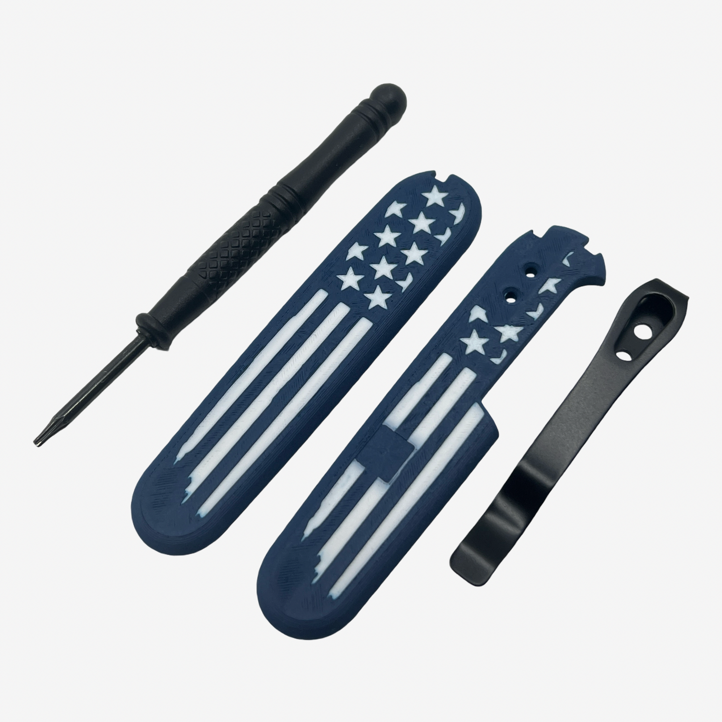 American Flag Plus Scales Set with Optional Pocket Clip for Victorinox SAKs