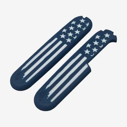 American Flag Plus Scales Set with Optional Pocket Clip for Victorinox SAKs