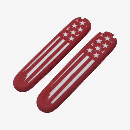 American Flag Plus Scales Set with Optional Pocket Clip for Victorinox SAKs