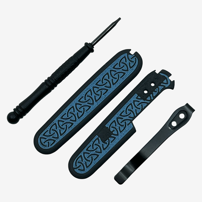 Runic 91mm Plus Scales Set with Optional Pocket Clip for Victorinox SAKs
