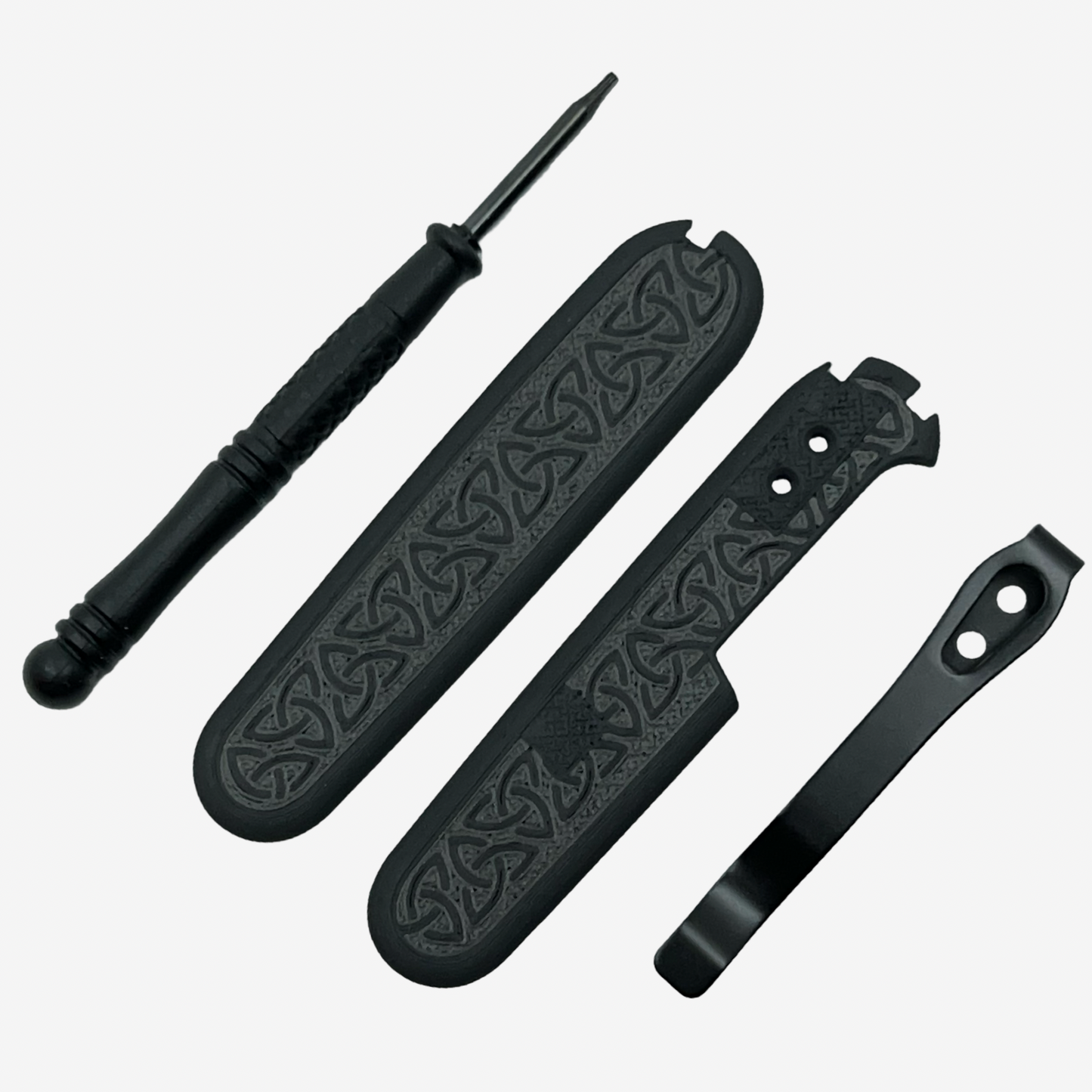 Runic 91mm Plus Scales Set with Optional Pocket Clip for Victorinox SAKs