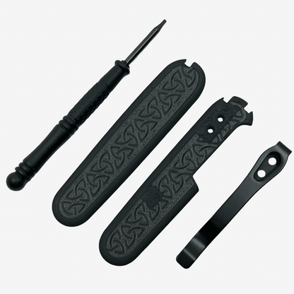Runic 91mm Plus Scales Set with Optional Pocket Clip for Victorinox SAKs