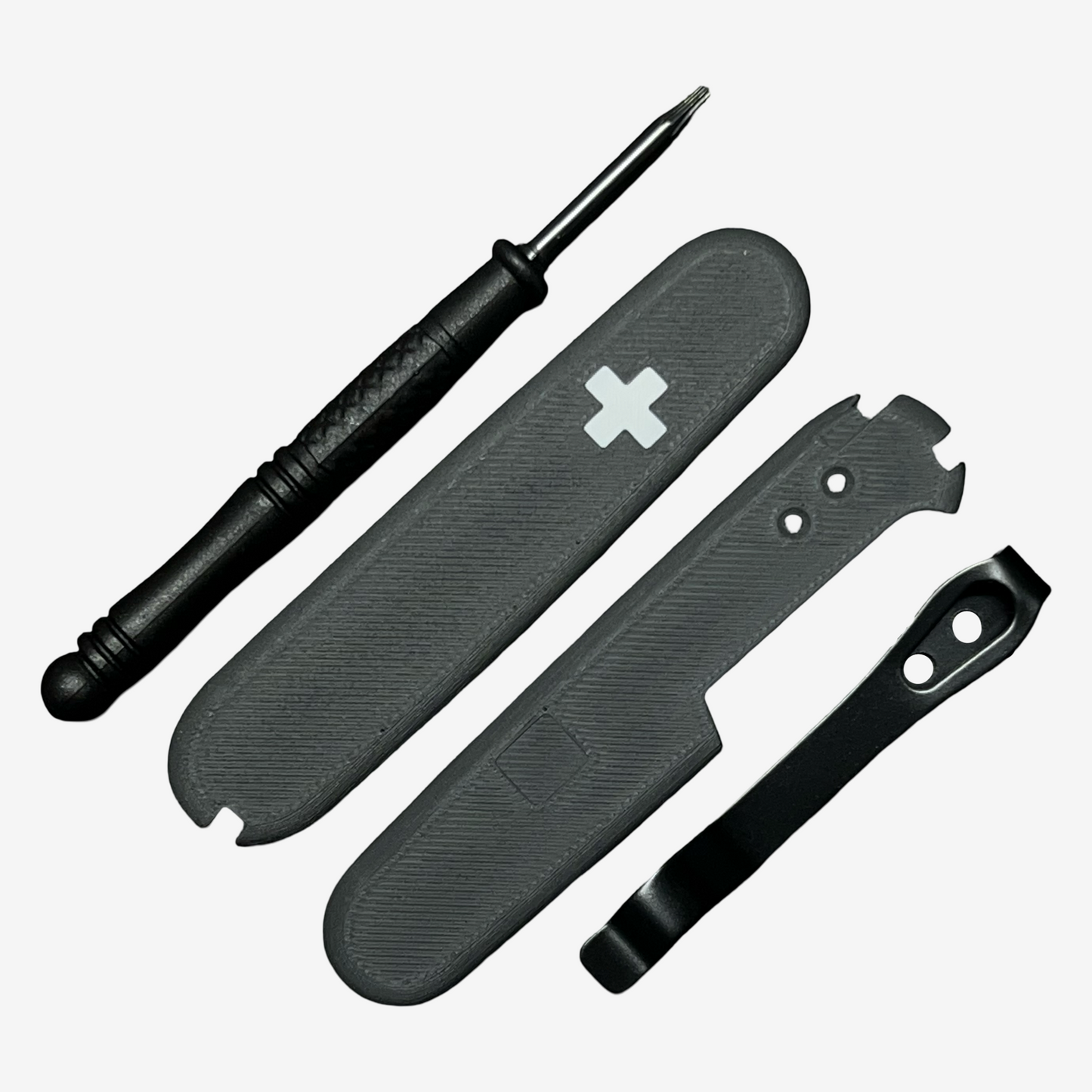 Swiss Cross  91mm Plus Scales Set with Optional Pocket Clip for Victorinox SAKs