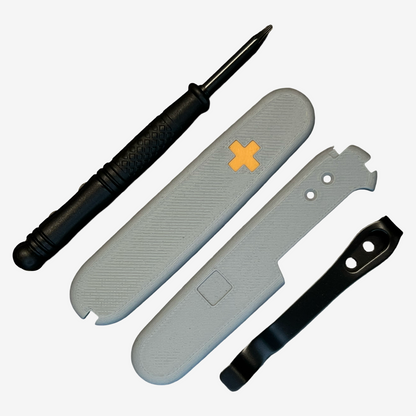 Swiss Cross  91mm Plus Scales Set with Optional Pocket Clip for Victorinox SAKs