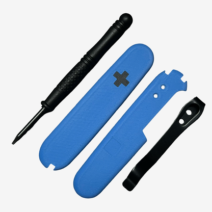 Swiss Cross  91mm Plus Scales Set with Optional Pocket Clip for Victorinox SAKs