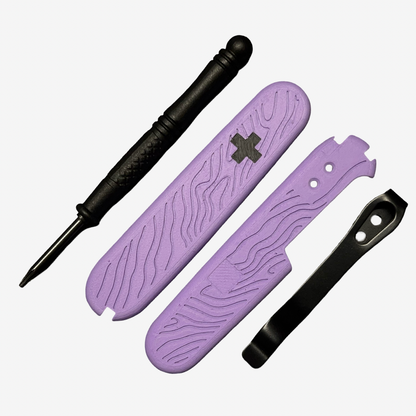 Swiss Cross  91mm Plus Scales Set with Optional Pocket Clip for Victorinox SAKs