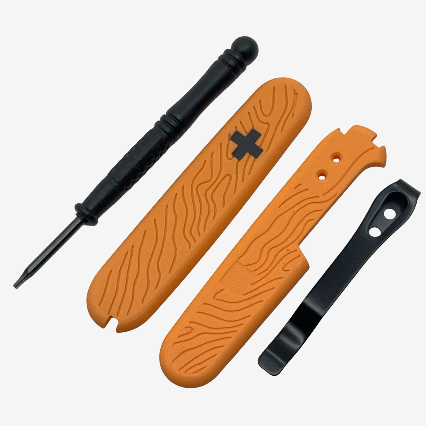 Swiss Cross  91mm Plus Scales Set with Optional Pocket Clip for Victorinox SAKs