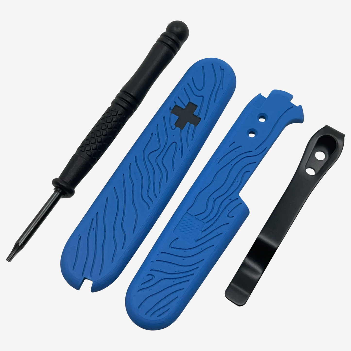 Swiss Cross  91mm Plus Scales Set with Optional Pocket Clip for Victorinox SAKs