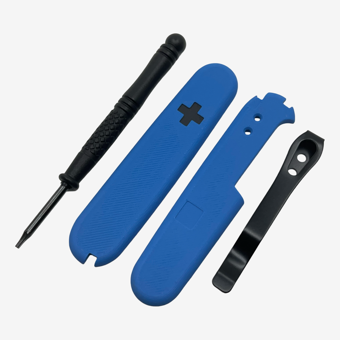 Swiss Cross  91mm Plus Scales Set with Optional Pocket Clip for Victorinox SAKs