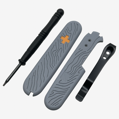 Swiss Cross  91mm Plus Scales Set with Optional Pocket Clip for Victorinox SAKs