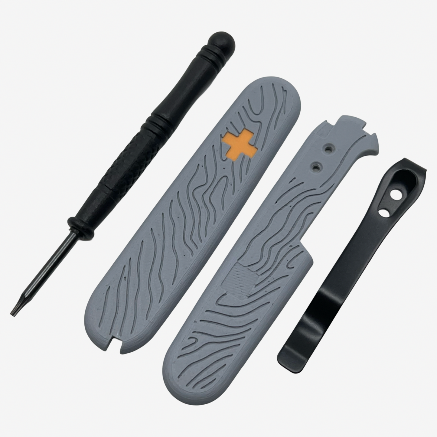 Swiss Cross  91mm Plus Scales Set with Optional Pocket Clip for Victorinox SAKs