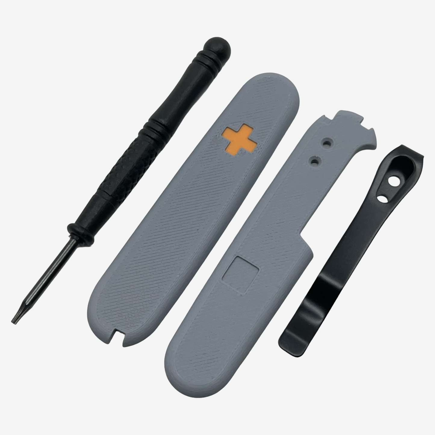 Swiss Cross  91mm Plus Scales Set with Optional Pocket Clip for Victorinox SAKs