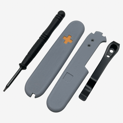 Swiss Cross  91mm Plus Scales Set with Optional Pocket Clip for Victorinox SAKs