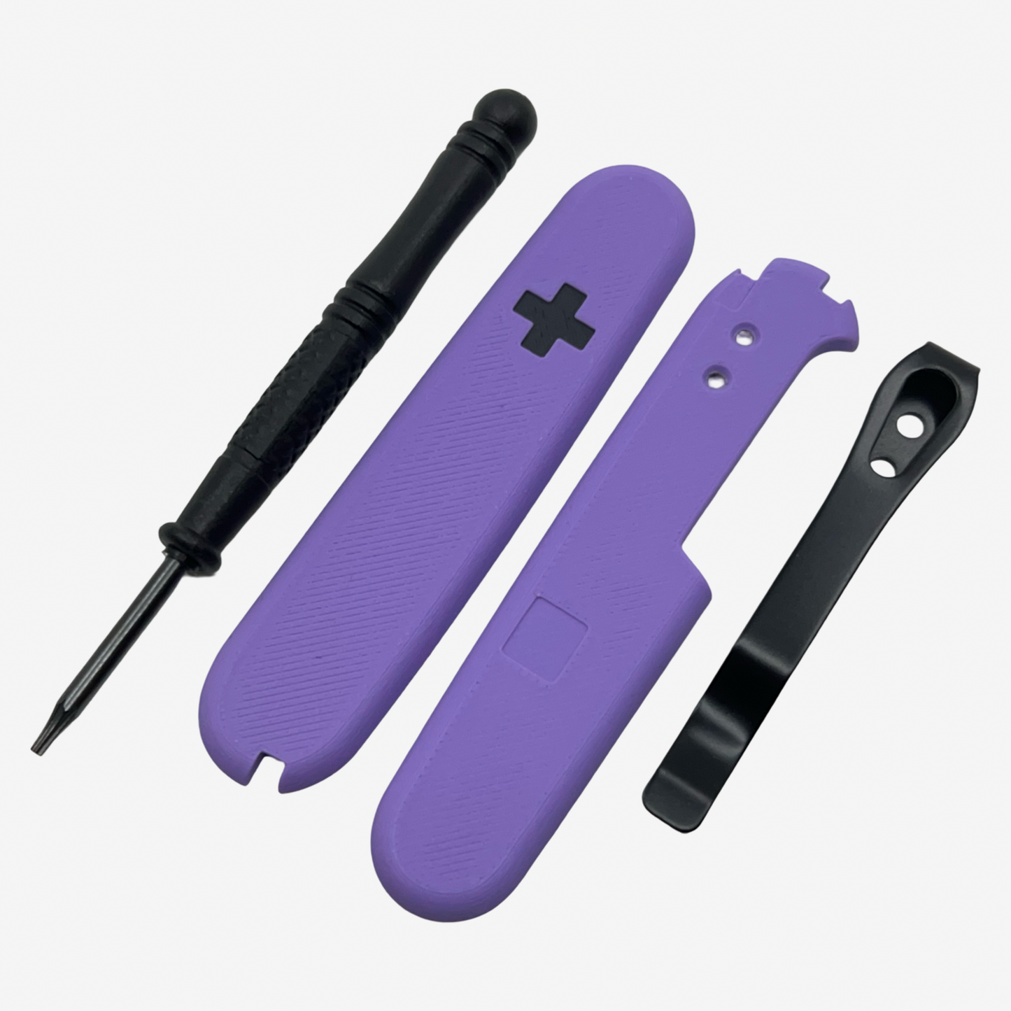 Swiss Cross  91mm Plus Scales Set with Optional Pocket Clip for Victorinox SAKs