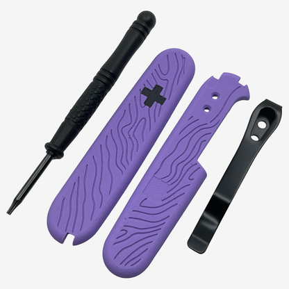 Swiss Cross  91mm Plus Scales Set with Optional Pocket Clip for Victorinox SAKs