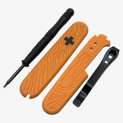 Swiss Cross  91mm Plus Scales Set with Optional Pocket Clip for Victorinox SAKs