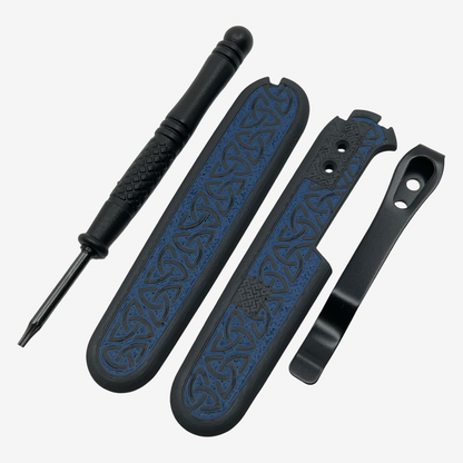 Runic 91mm Plus Scales Set with Optional Pocket Clip for Victorinox SAKs
