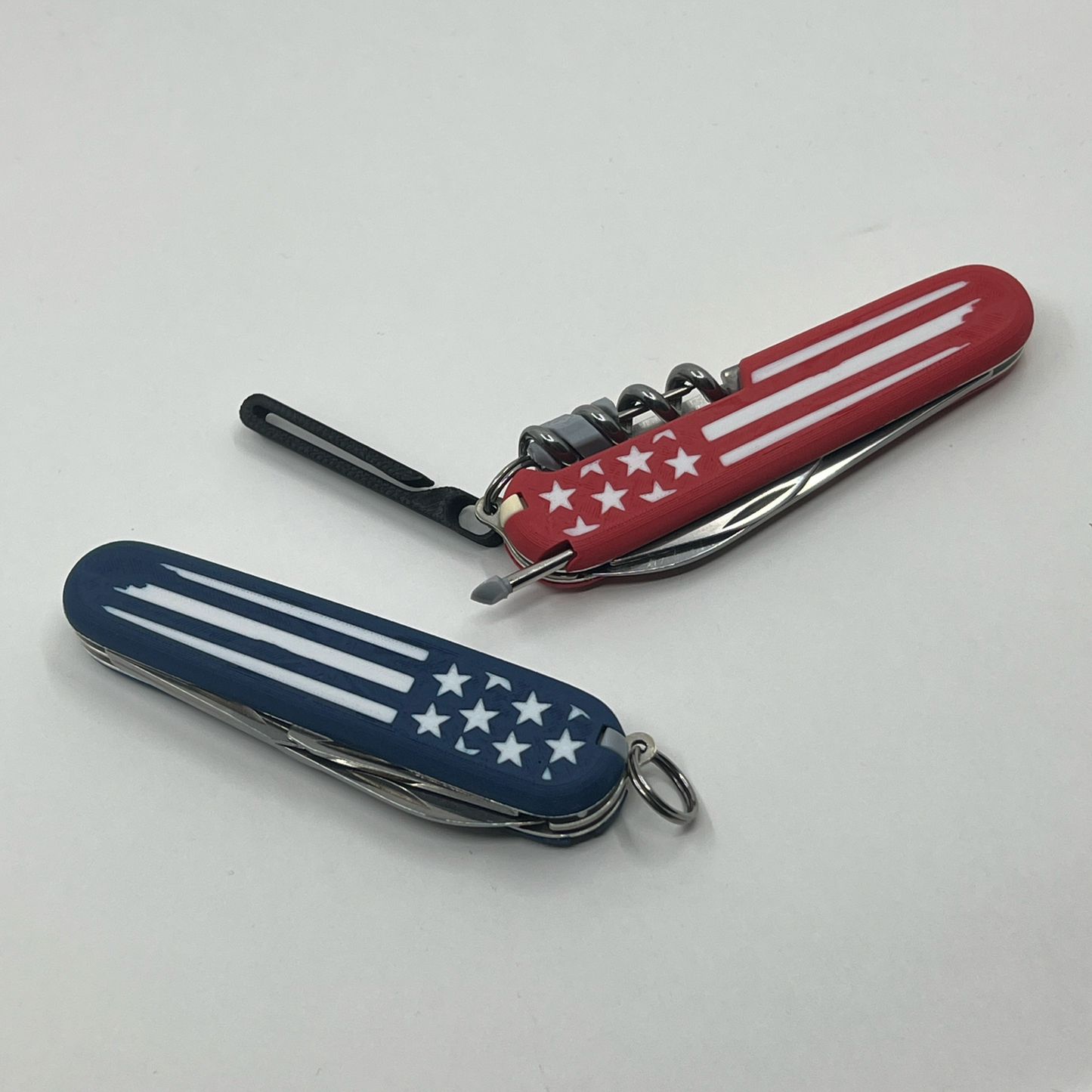 American Flag Plus Scales Set with Optional Pocket Clip for Victorinox SAKs
