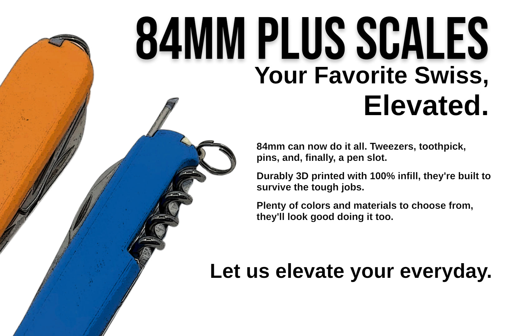 84mm scales swiss army knife